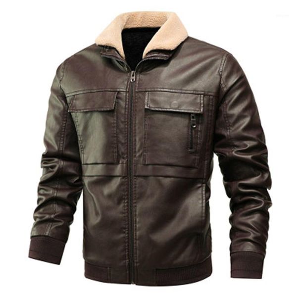 jackets coat man casual pu leather jackets fashion wash with pocket outerwear designer male fur collar long sleeve slim zipper, Black;brown
jackets coat man casual pu leather jackets fashion wash with pocket outerwear designer male fur collar long sleeve slim zipper, Black;brown