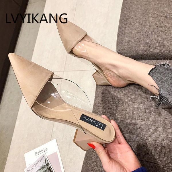 slippers pointed toe suede square heel high heels muller women 2021 summer shoes fashion patchwork shallow ladies shoes1, Black
slippers pointed toe suede square heel high heels muller women 2021 summer shoes fashion patchwork shallow ladies shoes1, Black