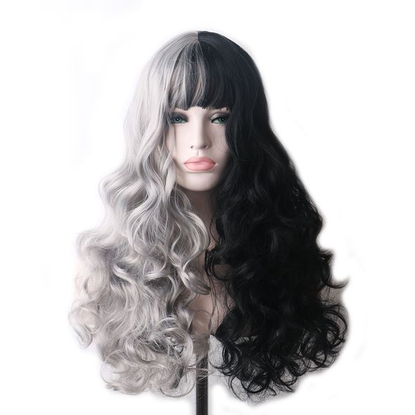woodfestival synthetic hair long wig cosplay women wigs with bangs ombre black grey korean wholesale water wave
woodfestival synthetic hair long wig cosplay women wigs with bangs ombre black grey korean wholesale water wave