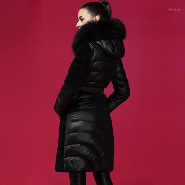 women's down jacket long duck down coat winter jackets for women hooded large fur collar warm parkas mujer 2020 kj19881, Black
women's down jacket long duck down coat winter jackets for women hooded large fur collar warm parkas mujer 2020 kj19881, Black