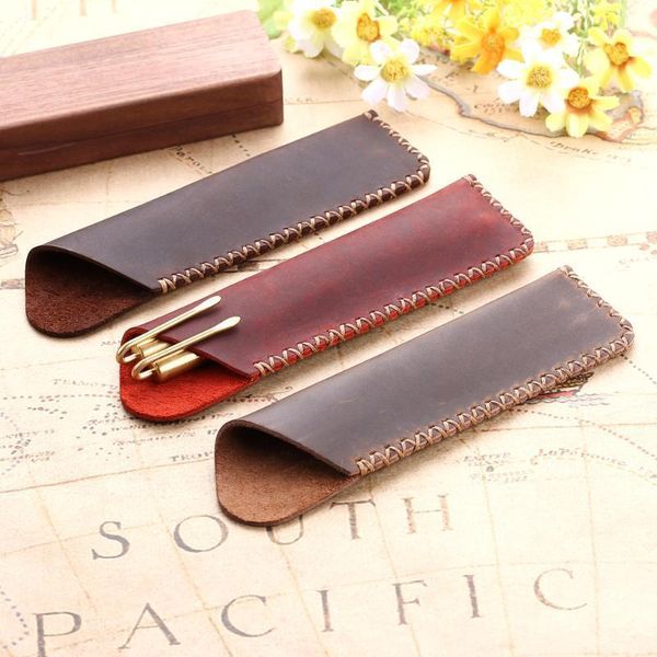 genuine leather pen pouch holder double pencil bag case sleeve for fountain ballpoint pens travel office stationery1
genuine leather pen pouch holder double pencil bag case sleeve for fountain ballpoint pens travel office stationery1
