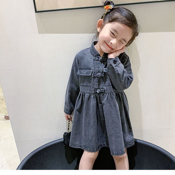 foreign trade 2020 spring and autumn new girls hanfu denim skirt small and medium-sized girls treasure sweet long sleeve fashion dress, Red;yellow
foreign trade 2020 spring and autumn new girls hanfu denim skirt small and medium-sized girls treasure sweet long sleeve fashion dress, Red;yellow