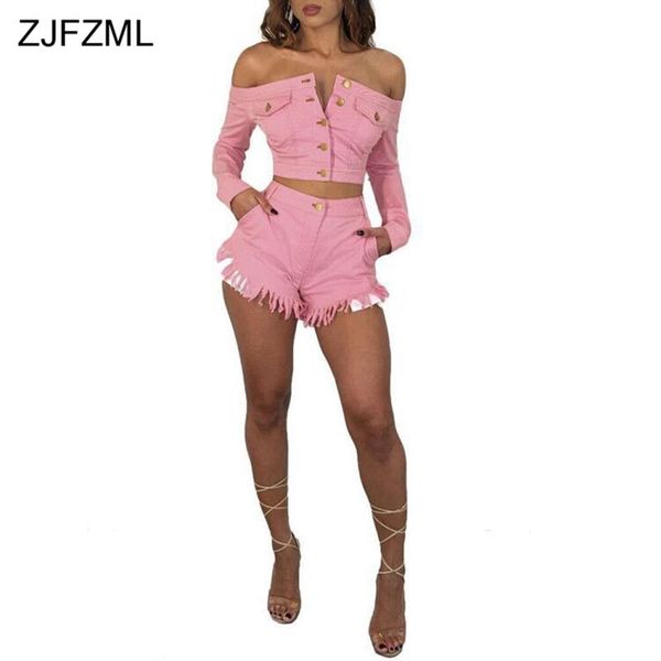 women's two piece pants zjfzml tassel off shoulder denim 2 set women slash neck long sleeve crop bodycon short button pocket pcs su, White
women's two piece pants zjfzml tassel off shoulder denim 2 set women slash neck long sleeve crop bodycon short button pocket pcs su, White