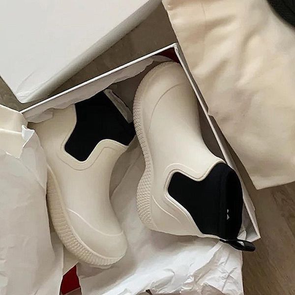 women's black white ankle boots casual med heels round toe pull on shoes b276
women's black white ankle boots casual med heels round toe pull on shoes b276