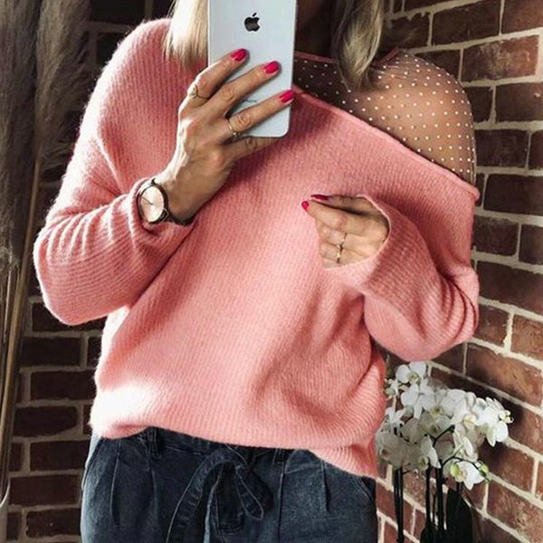 2020 winter cloth off shoulder mesh patchwork long sleeve women blouse for women shirt and blouse, White
2020 winter cloth off shoulder mesh patchwork long sleeve women blouse for women shirt and blouse, White