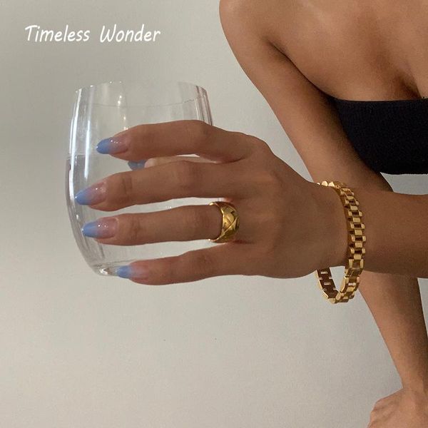 timeless wonder titanium pave watch strap bracelet women stainless steel punk gothic jewelry boho ins hiphop bontique 1666, Golden;silver
timeless wonder titanium pave watch strap bracelet women stainless steel punk gothic jewelry boho ins hiphop bontique 1666, Golden;silver