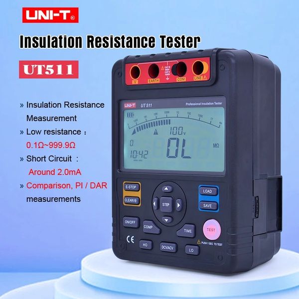 uni-t ut511 1000v 10gohm digital insulation resistance testers meter megohmmeter low ohm ohmmeter voltmeter auto range megger
uni-t ut511 1000v 10gohm digital insulation resistance testers meter megohmmeter low ohm ohmmeter voltmeter auto range megger