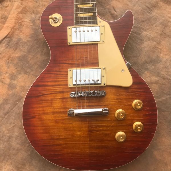 handmade 1959 electric guitar tiger maple veneer, antique smoke standard binding guitar kit
handmade 1959 electric guitar tiger maple veneer, antique smoke standard binding guitar kit