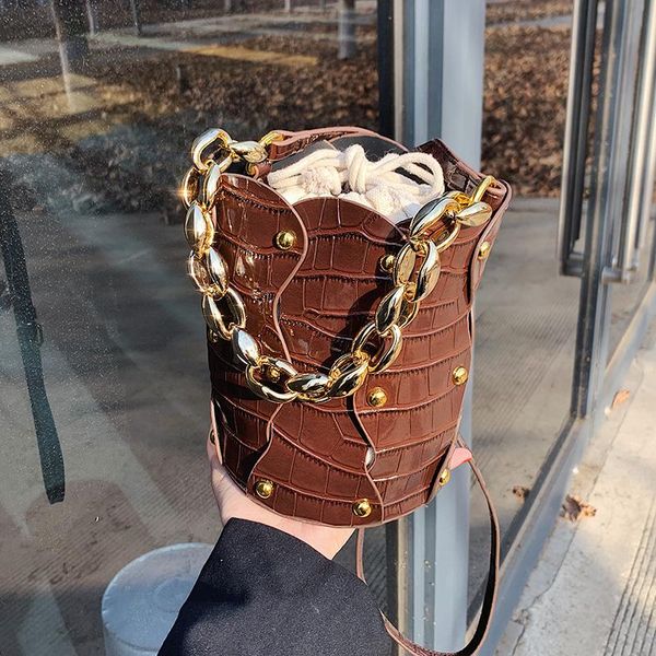 small bucket bags for women luxury chain pu leather shoulder crossbody bag patchwork handbags and purses 2021 trend
small bucket bags for women luxury chain pu leather shoulder crossbody bag patchwork handbags and purses 2021 trend