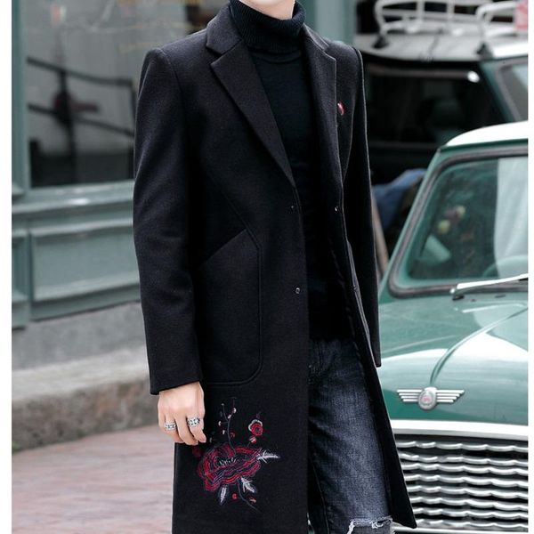 manteau homme hiver winter 2021 men's long embroidered fashion long thick warm jacket casual woolen coat mens wool trench coat, Black
manteau homme hiver winter 2021 men's long embroidered fashion long thick warm jacket casual woolen coat mens wool trench coat, Black