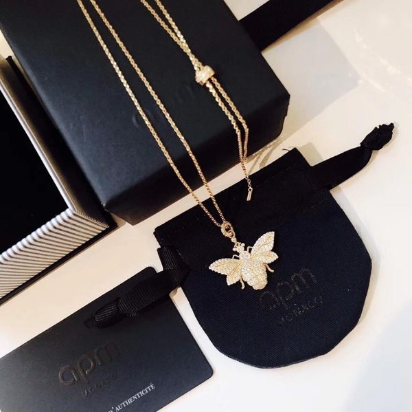 women's necklace silver inlay diamond wasp gold necklace for sweater chain clavicle chain necklace
women's necklace silver inlay diamond wasp gold necklace for sweater chain clavicle chain necklace