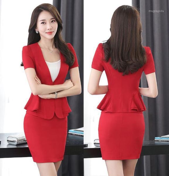 fashion formal women suit skirt short sleeve blazer and skirt apricot red black color elegant ruffles spliced business work wear1, White;black
fashion formal women suit skirt short sleeve blazer and skirt apricot red black color elegant ruffles spliced business work wear1, White;black