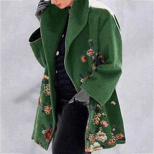 women's plus size coat fashion pocket button floral print long jacket street daily spring fall long sleeve turndown collar jacket 68wq#, Black
women's plus size coat fashion pocket button floral print long jacket street daily spring fall long sleeve turndown collar jacket 68wq#, Black