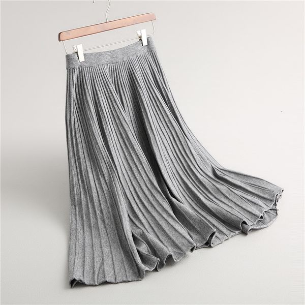 2021 new high waist knitted winter a-line pleated thick long chic women casual skirt jupe femme saia yrbu, Black
2021 new high waist knitted winter a-line pleated thick long chic women casual skirt jupe femme saia yrbu, Black