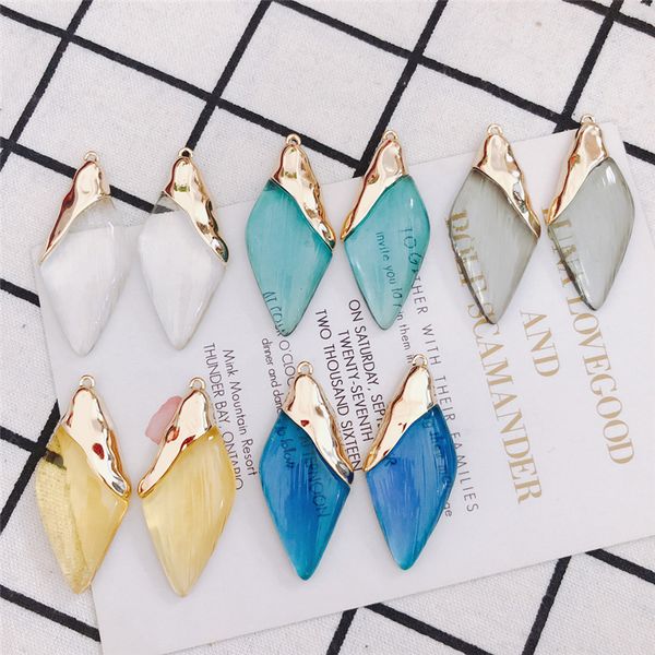 2pcs acrylic geometric pendants for jewelry diy earrings drop gold color grayish white 50mm x 22mm
2pcs acrylic geometric pendants for jewelry diy earrings drop gold color grayish white 50mm x 22mm