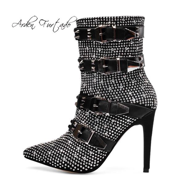 arden furtado fashion women's shoes pointed toe stilettos heels zipper elegant buckle strap rhinestone stone ladies boots, Black
arden furtado fashion women's shoes pointed toe stilettos heels zipper elegant buckle strap rhinestone stone ladies boots, Black