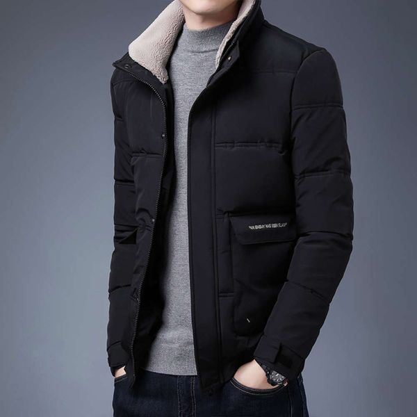 cotton padded jacket warm autumn and winter new men's korean slim casual wool collar coat, Black
cotton padded jacket warm autumn and winter new men's korean slim casual wool collar coat, Black