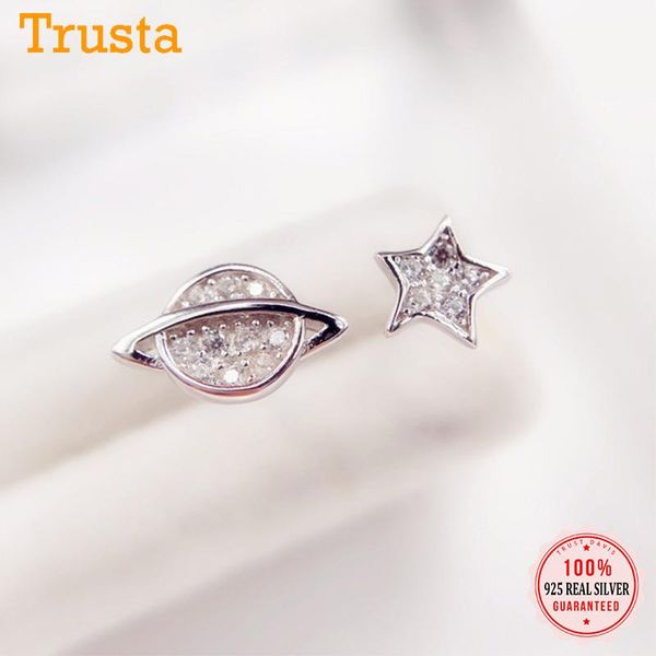 trustdavis 925 sterling silver twinkling cz asymmetric planet star stud earrings for women fine wedding party jewelry ds1055, Golden;silver
trustdavis 925 sterling silver twinkling cz asymmetric planet star stud earrings for women fine wedding party jewelry ds1055, Golden;silver