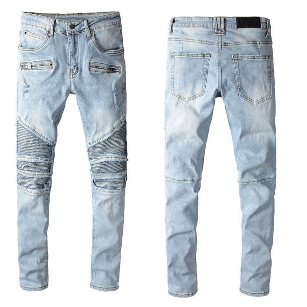 luxurys designer mens design jeans ripped biue vintage style fashion mens jeans slim motorcycle biker jeans mens hip hop pants w28-w40, Blue
luxurys designer mens design jeans ripped biue vintage style fashion mens jeans slim motorcycle biker jeans mens hip hop pants w28-w40, Blue