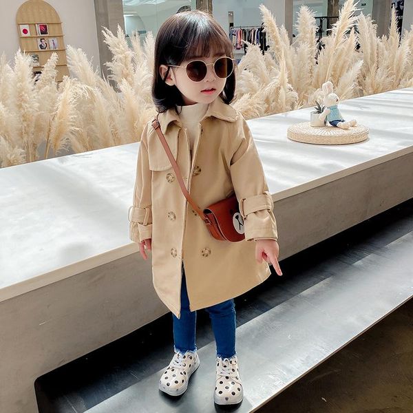 children's windbreaker autumn new european and american girl's coat mid-length coat toddler girl winter clothes, Blue;gray
children's windbreaker autumn new european and american girl's coat mid-length coat toddler girl winter clothes, Blue;gray