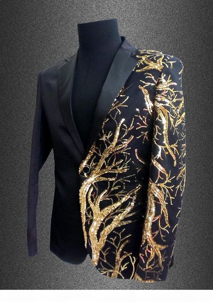 men fashion jacket singer dancer wear custom male sequins stage blazer prom party outfit coat bar star concert costumes nightclub costume, Black;brown 
men fashion jacket singer dancer wear custom male sequins stage blazer prom party outfit coat bar star concert costumes nightclub costume, Black;brown