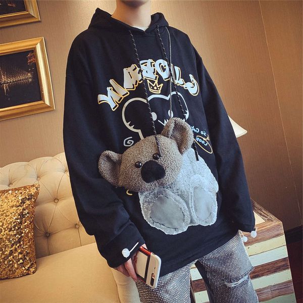 tim dull fashion autumn ins lovers' wear korean loose hooded sweater men's and women's trend oversize top, Black
tim dull fashion autumn ins lovers' wear korean loose hooded sweater men's and women's trend oversize top, Black