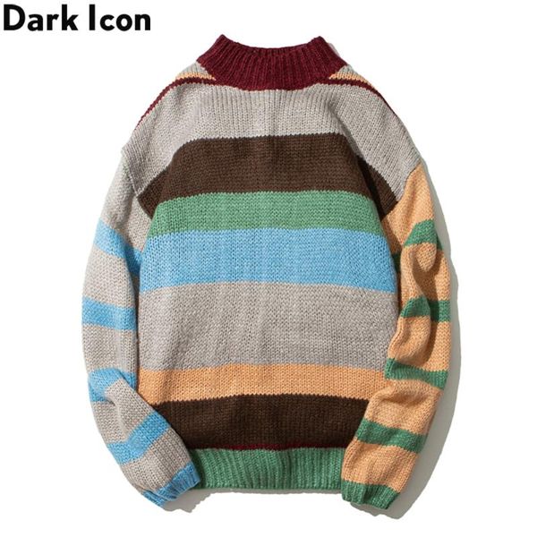 dark color block men women sweater winter knitwear men's sweaters couple clothing, White;black
dark color block men women sweater winter knitwear men's sweaters couple clothing, White;black