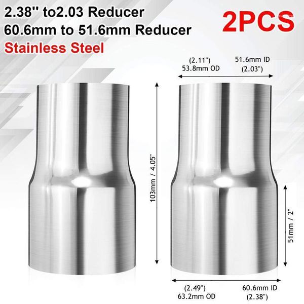 pair 60-50mm exhaust reducer connector pipe 2.38"-2" exhaust muffler pipe reducer adapter stainless steel universal1
pair 60-50mm exhaust reducer connector pipe 2.38"-2" exhaust muffler pipe reducer adapter stainless steel universal1