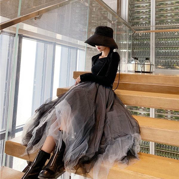 hm2020 autumn winter new dark sweater sweaterstyle square neck sweater with high waist super fairy net skirt skirt set for women w8ksq w8ksq, Gray
hm2020 autumn winter new dark sweater sweaterstyle square neck sweater with high waist super fairy net skirt skirt set for women w8ksq w8ksq, Gray