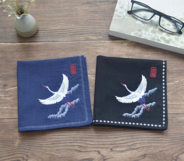 dedicated men cranes cotton embroidery flower ancient chinese towel embroidery nostalgic wind a handkerchief, Black;gray
dedicated men cranes cotton embroidery flower ancient chinese towel embroidery nostalgic wind a handkerchief, Black;gray