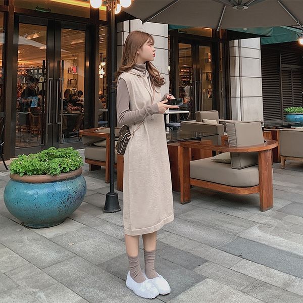 2020 autumn new women's dress long overskirt overskirtin korean style net red style loose hooded knitted long skirt fashion two piece d, Black;gray
2020 autumn new women's dress long overskirt overskirtin korean style net red style loose hooded knitted long skirt fashion two piece d, Black;gray