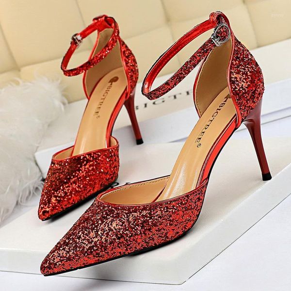 2021 summer women sweet 7.5cm fetish high heels nightclub sandals shallow pointed toe metal sandals big size female shoes1, Black
2021 summer women sweet 7.5cm fetish high heels nightclub sandals shallow pointed toe metal sandals big size female shoes1, Black