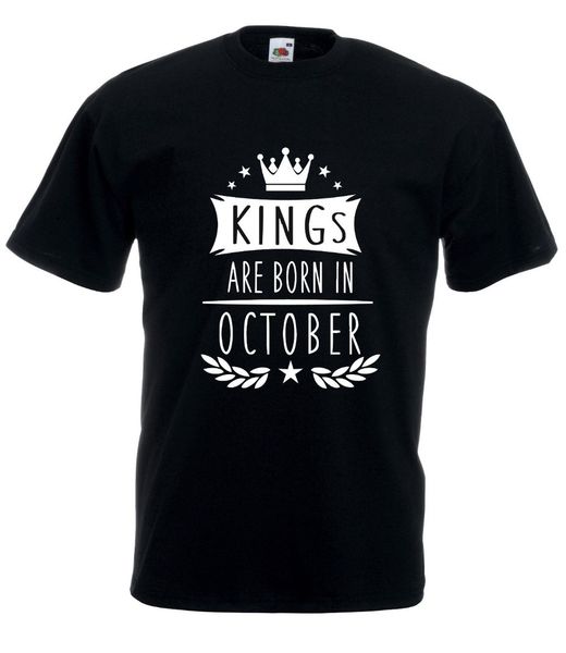 sport new 2019 funny print t shirt men king's are born in october custom made t shirts
sport new 2019 funny print t shirt men king's are born in october custom made t shirts