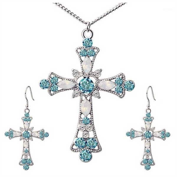 crystal cross pendant necklaces earrings sets wedding statement necklace for women jesus jewery set flower christian jewelry1, Silver
crystal cross pendant necklaces earrings sets wedding statement necklace for women jesus jewery set flower christian jewelry1, Silver