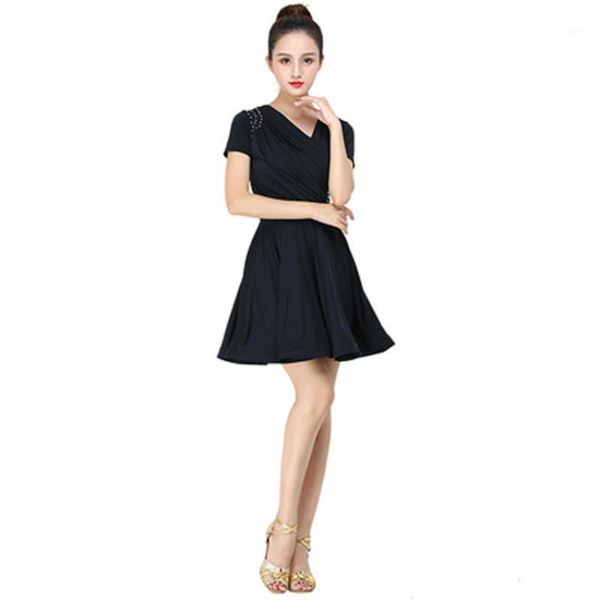 latin dance performance competition practice clothes female new spring and summer ballroom dance dress1, Black;red
latin dance performance competition practice clothes female new spring and summer ballroom dance dress1, Black;red