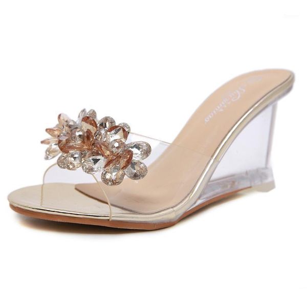 summer crystal transparent glass rhinestone high heels clear wedge heel sandals open toe party office women pumps shoes1, Black
summer crystal transparent glass rhinestone high heels clear wedge heel sandals open toe party office women pumps shoes1, Black