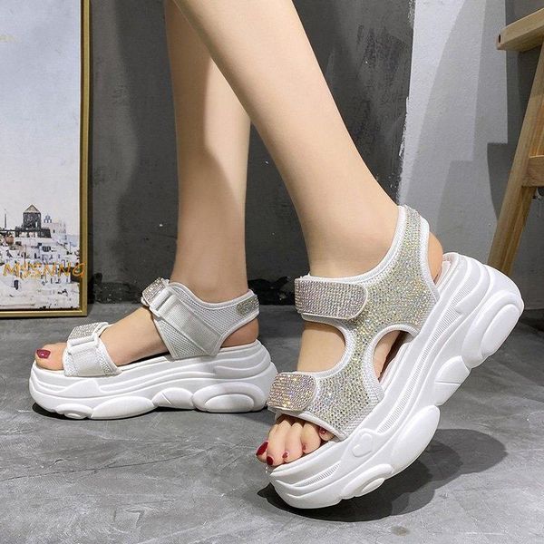 fashion crystal platform sandals women wedge high heels shoes woman thick bottom anti slip summer beach ladies sandals, Black
fashion crystal platform sandals women wedge high heels shoes woman thick bottom anti slip summer beach ladies sandals, Black