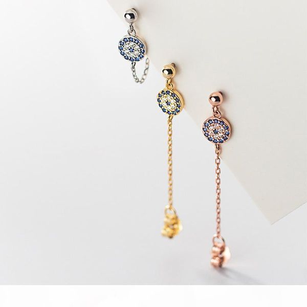 lucky blue zircon evil eye earrings for women rose gold chain 925 sterling silver stud earring fashion jewelry gift wholesale, Golden;silver
lucky blue zircon evil eye earrings for women rose gold chain 925 sterling silver stud earring fashion jewelry gift wholesale, Golden;silver