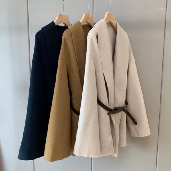 leather belt high-end female in long wool coat cloth coat of new fund of 2020 autumn winters is contracted han edition1, Black
leather belt high-end female in long wool coat cloth coat of new fund of 2020 autumn winters is contracted han edition1, Black