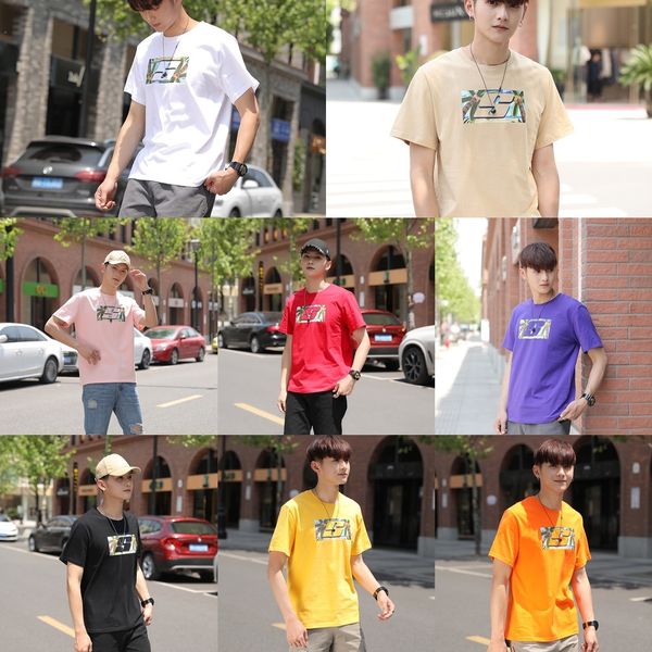 rlngg 2020 short-sleeved new 2020 style summer simple loose leisure korean new men's t-shirt short-sleeved t-shirt men's fashion k, Blue
rlngg 2020 short-sleeved new 2020 style summer simple loose leisure korean new men's t-shirt short-sleeved t-shirt men's fashion k, Blue
