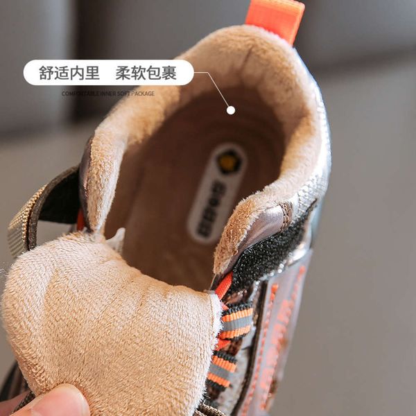 new children's plush soft sole winter sports boys' korean antiskid running girls' daddy sho, Black
new children's plush soft sole winter sports boys' korean antiskid running girls' daddy sho, Black