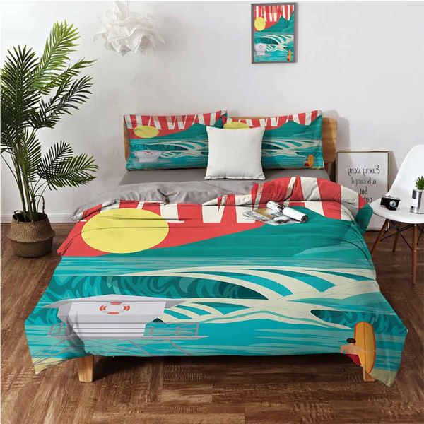 hawaii sandy coastline sunny day surfboard tropics famous honeymoon destinationbedding 3-piece set
hawaii sandy coastline sunny day surfboard tropics famous honeymoon destinationbedding 3-piece set