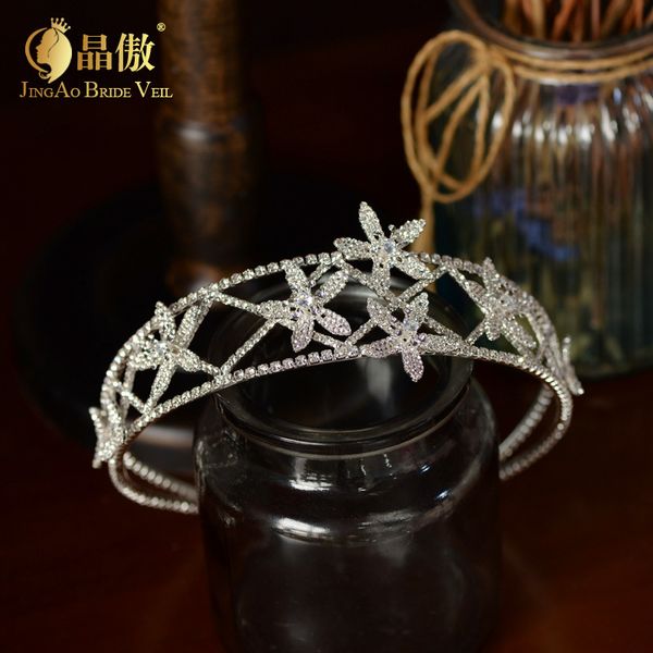jingao bride princess korean super fairy high end light luxury diamond crown wedding headdress, Silver
jingao bride princess korean super fairy high end light luxury diamond crown wedding headdress, Silver