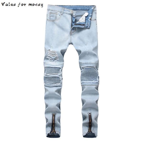 streetwear hop hip style men destoryed biker jeans ripped skinny casual men pleated cotton joggers jeans trousers, Blue
streetwear hop hip style men destoryed biker jeans ripped skinny casual men pleated cotton joggers jeans trousers, Blue