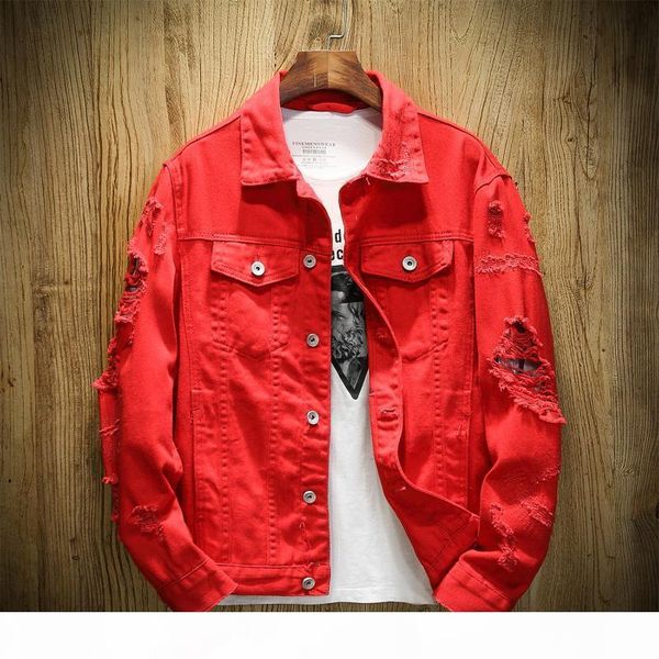 bomber denim jacket men's ripped holes lt white jean jackets new 2020 autumn spring garment washed mens denim coat, Black;brown
bomber denim jacket men's ripped holes lt white jean jackets new 2020 autumn spring garment washed mens denim coat, Black;brown