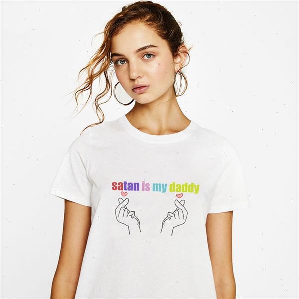 czccwd t shirts women summer 2021 fashion harajuku streetwear satan is my daddy letter printed tshirt tumblr kawaii tshirt, White
czccwd t shirts women summer 2021 fashion harajuku streetwear satan is my daddy letter printed tshirt tumblr kawaii tshirt, White