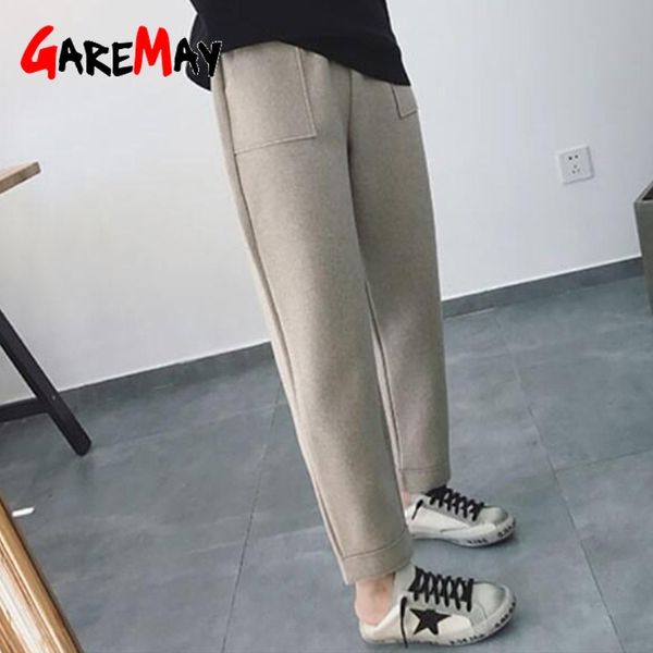 garemay autumn winter harem pants women casual solid elastic waist wool pants for women high waist trousers y200418, Black;white
garemay autumn winter harem pants women casual solid elastic waist wool pants for women high waist trousers y200418, Black;white