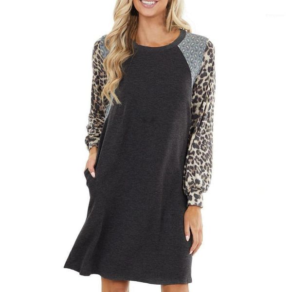 women's leisure leopard printing sweatshirt women long sleeve pocke fashion loose dress long sleeve dames dresses mujer 20211, Black;gray
women's leisure leopard printing sweatshirt women long sleeve pocke fashion loose dress long sleeve dames dresses mujer 20211, Black;gray