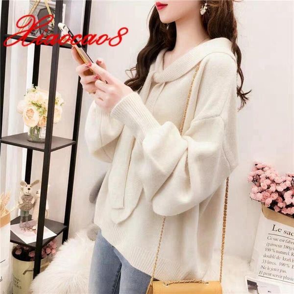 2020 spring and autumn solid sweater new fashion knitted jacket with cotton loose sweaters for women plus size1, White;black
2020 spring and autumn solid sweater new fashion knitted jacket with cotton loose sweaters for women plus size1, White;black