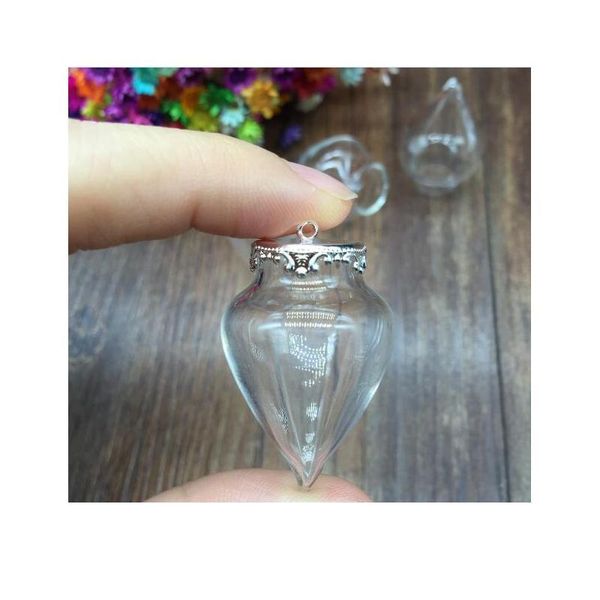 10set 38*15mm wishing glass vials pendant water drop shape glass bottle with 15mm crown setting base charms jewelry bbycnv, Black
10set 38*15mm wishing glass vials pendant water drop shape glass bottle with 15mm crown setting base charms jewelry bbycnv, Black